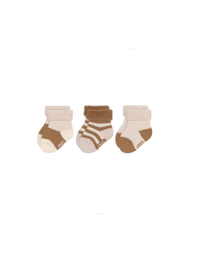 Chaussettes en tissu éponge enfants (3 pcs.) - Rose Poudré Caramel (Lassig)