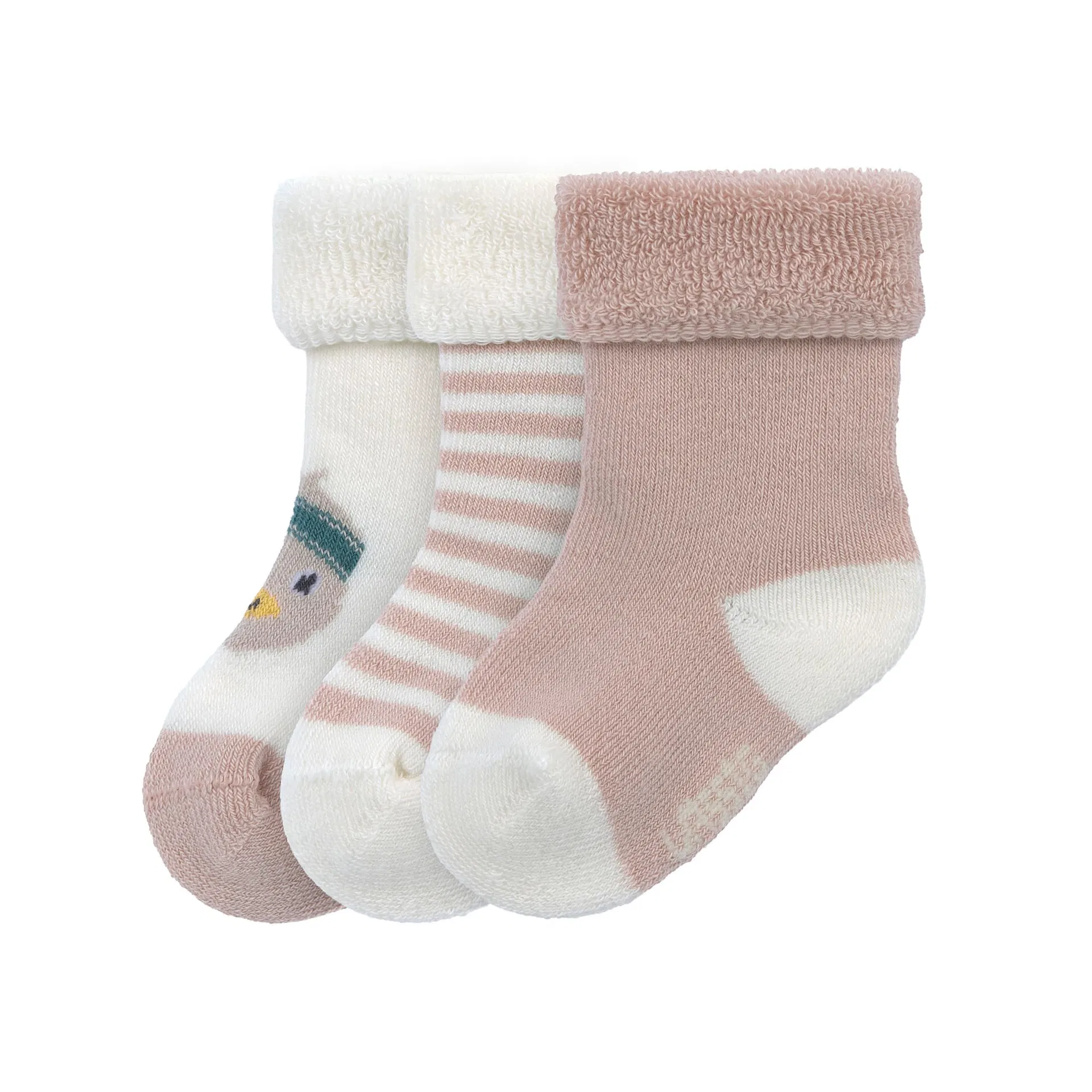 Chaussettes en tissu éponge bébé - coton bio, canard (Lassig)