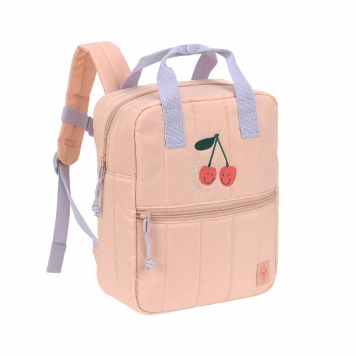 Sac à dos carré de la maternelle - Little Gang, Cerise Rose (Lassig)