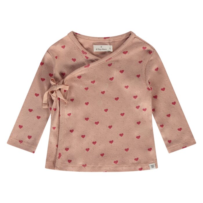 Kimono  bébé Coeurs Dusty Coral (Tiny Story SS25)