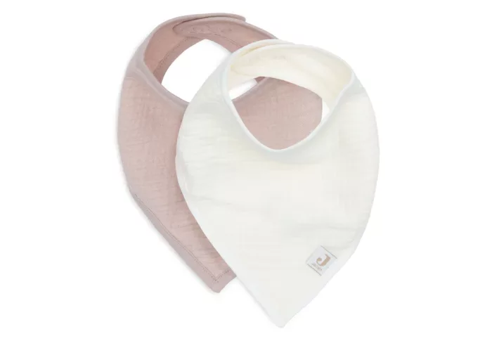 Bavoir Bandana Gaze de Coton - Wild Rose/Oatmeal - 2 Unités (Jollein)