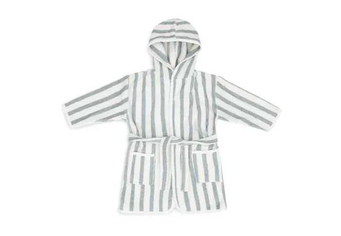 Peignoir Éponge 3-4 ans Stripe - Sea Green - GOTS (Jollein)