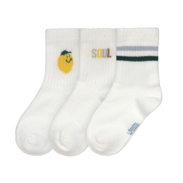 Chaussettes de tennis enfants (3 pcs) - Little Gang, Citron ( Lassig)