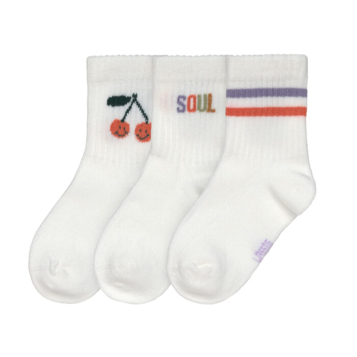 Chaussettes de tennis enfants (3 pcs) - Little Gang Cerise (Lassig)