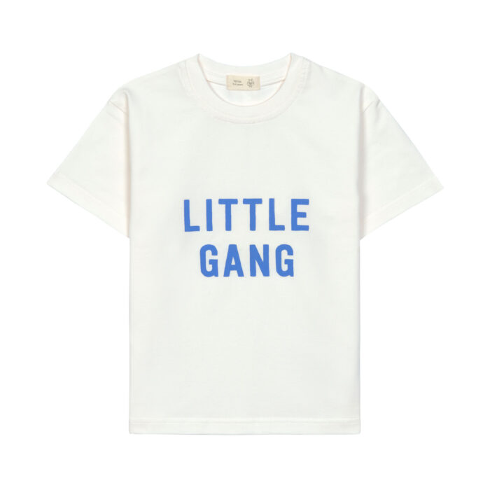 T-Shirt Jersey Gots Little Gang Blanc Cassé (Lassig)