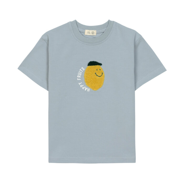 T-Shirt Jersey Gots Citron Bleu Clair (Lassig)