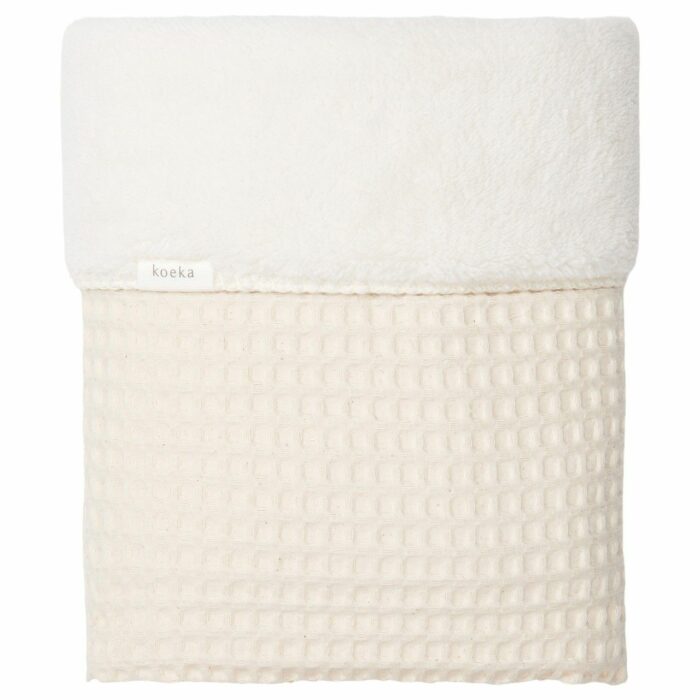 Couverture berceau teddy Oslo natural/pebble (Koeka)
