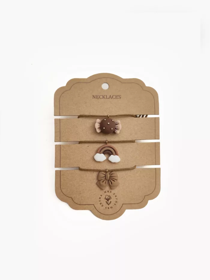 Emballer 3 colliers - arc + bonbons + arc-en-ciel (Mrs ertha)