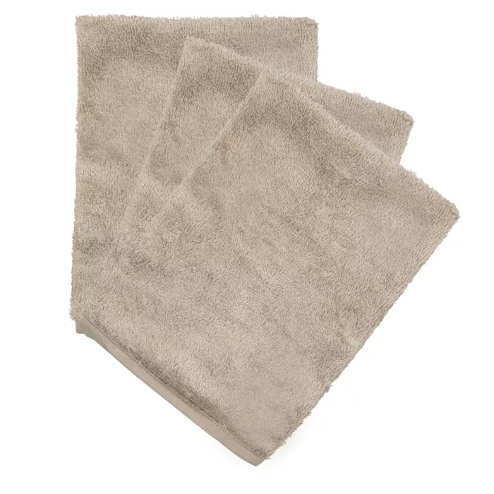 Set de 3 gants de toilette Feather Grey (Timboo)