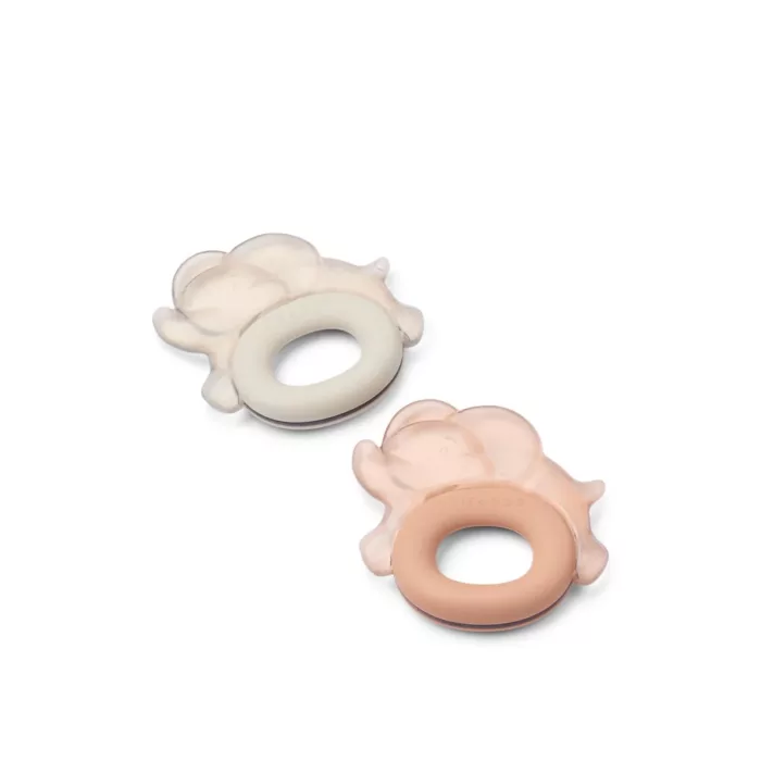 Lot de 2 anneaux de dentition rafraîchissants RITA Elephant Pale tuscany / Sandy (Liewood)