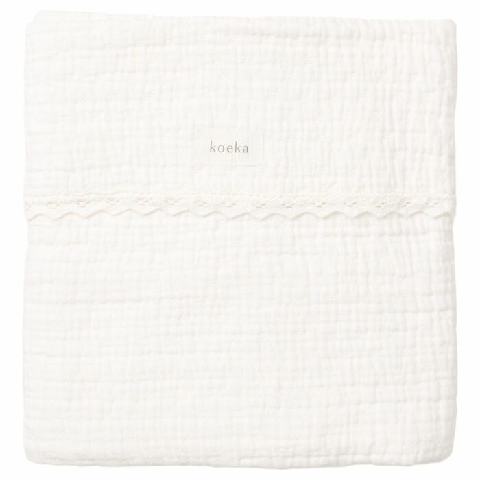 Couverture berceau lace Elba milky (Koeka)