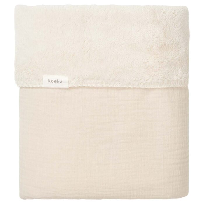 Couverture berceau teddy Faro warm white (Koeka)