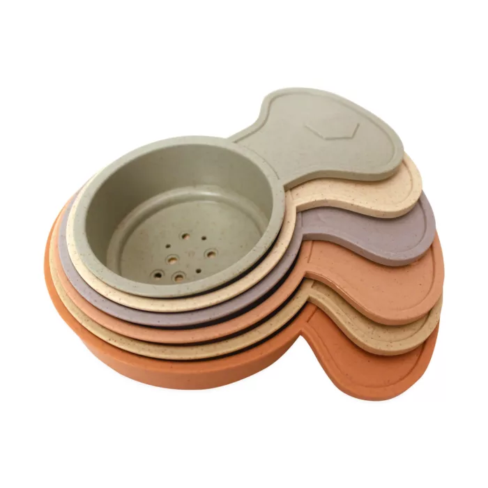 Gobelets empilables x 6 en matière recyclée (BB&CO)