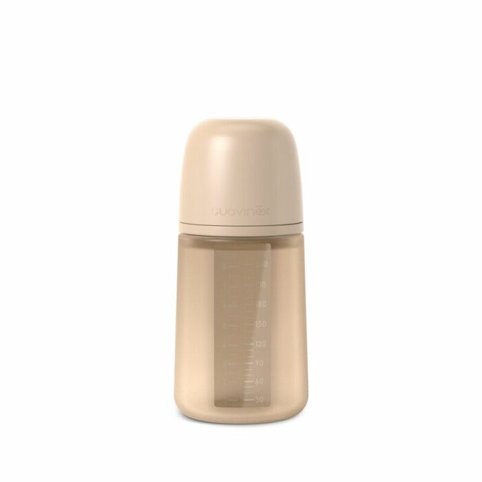 Biberon en silicone avec tétine SX Pro 240 ml débit M (Suavinex)