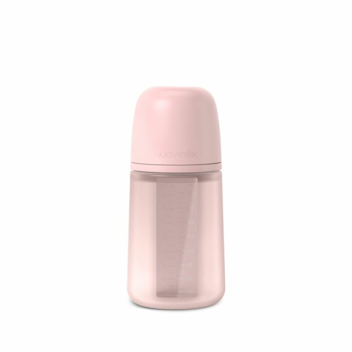 Biberon en silicone avec tétine SX Pro 240 ml débit M (Suavinex)