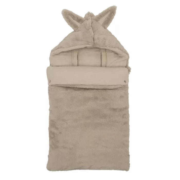 Nid d’ange fausse fourrure angora doublé gaze de coton – beige (BB&CO)