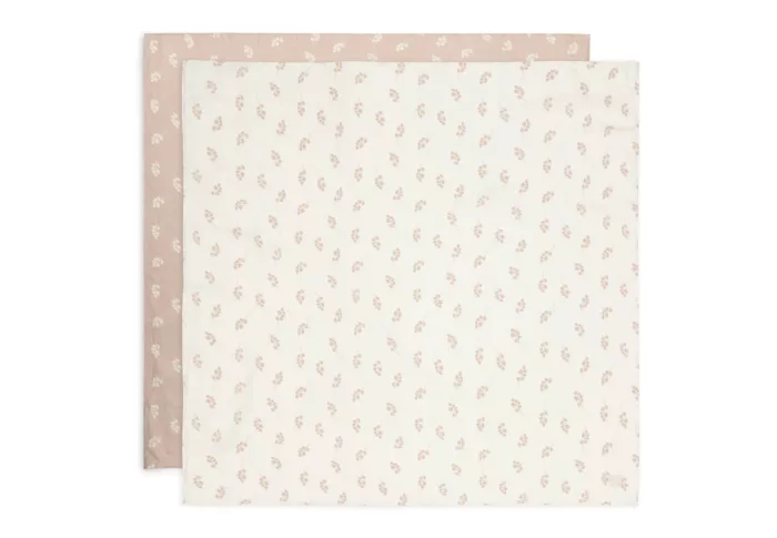 Lange Gaze de Coton Large 115x115cm Twig - Wild Rose - 2 Unités (Jollein)