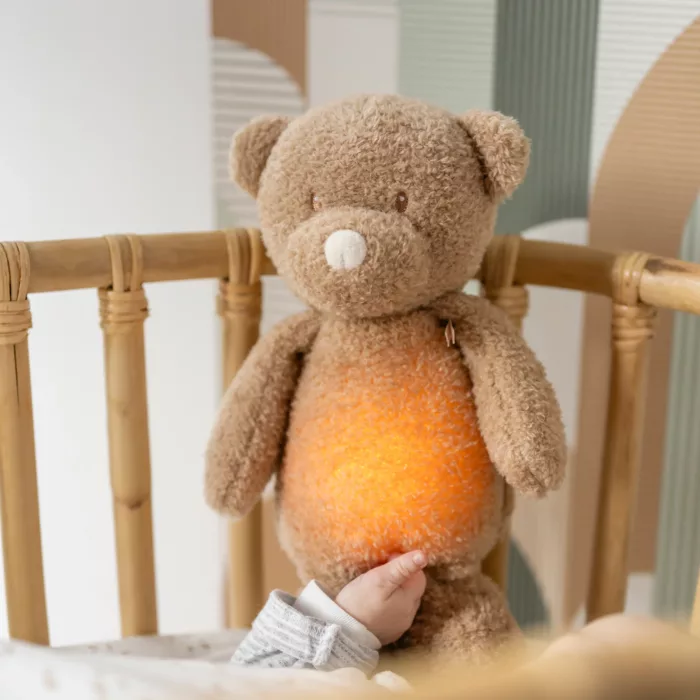 Veilleuse Ours NIGHTLIGHTS - 19 cm - Sleepy Marron (Nattou)