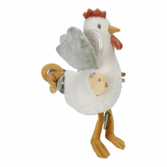 Peluche d'activités poulet 25cm Little Farm Price (Little Dutch)