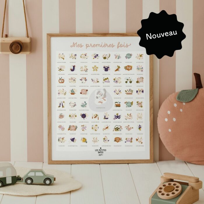 Affiche "Mes premières fois" - Lapin (LES PETITES DATES)