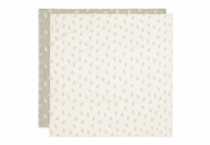 Lange Gaze de Coton Large 115x115cm Twig - Olive Green - 2 Unités (Jollein)