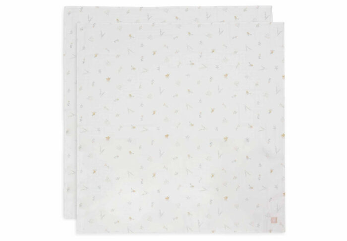 Lange Gaze de Coton Large 115x115cm - Lovely Birds - 2 Unités (Jollein)