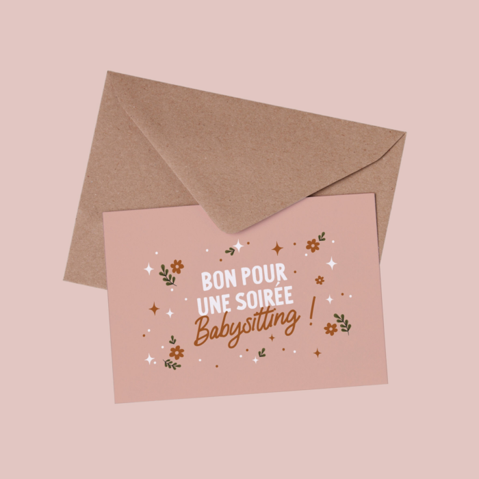 Carte - Bon pour une soirée babysitting (LES PETITES DATES)