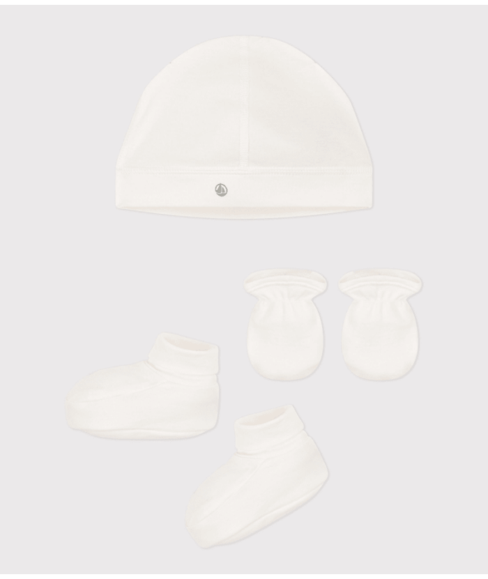 LOT BONNET CHAUSSONS (Petit Bateau)