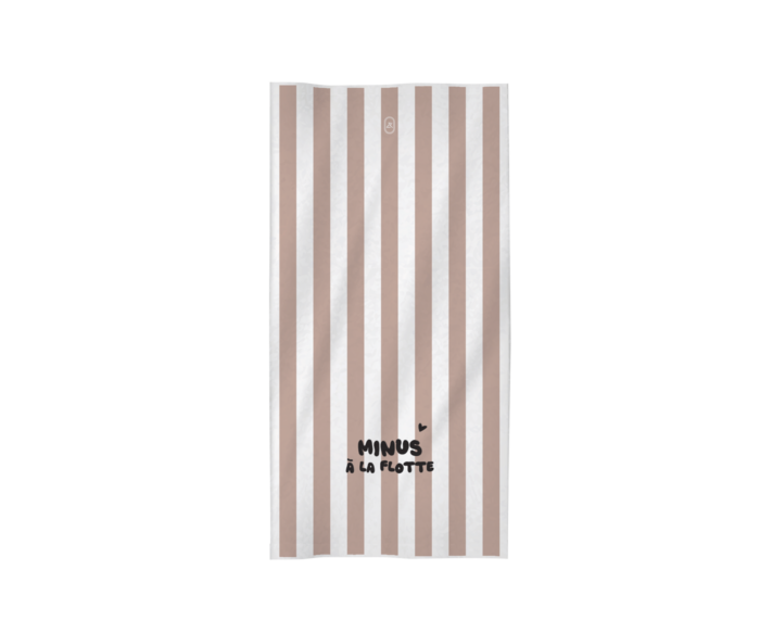 Serviette Minus à la flotte - vert Rayure rose (ZAKUW)