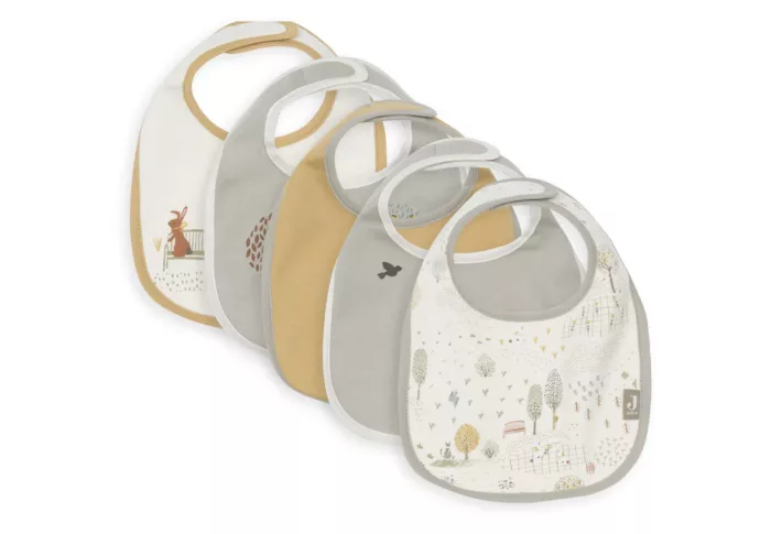 Bavoir Jersey imperméable - Tiny Park - 5 Unités (Jollein)