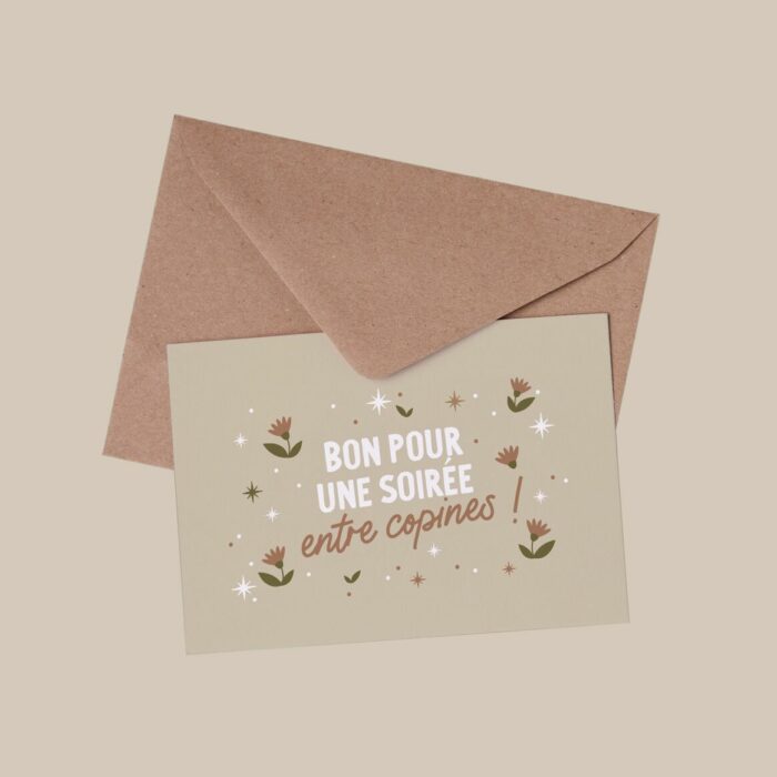 Carte - Bon pour une soirée entre copines (LES PETITES DATES)