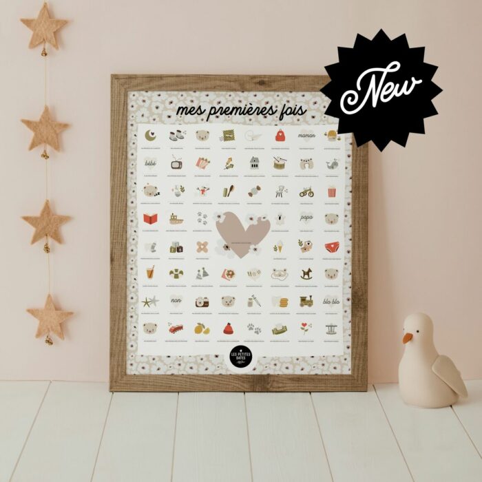 Affiche "Mes premières fois" - Ourson (LES PETITES DATES)