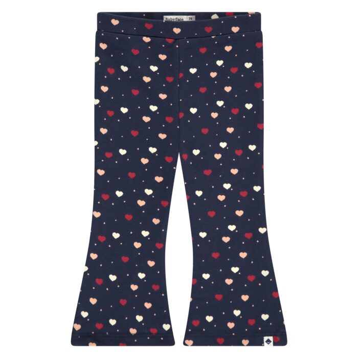 Pantalon Flare Indigo Coeurs Bébé Fille (Babyface AW25)