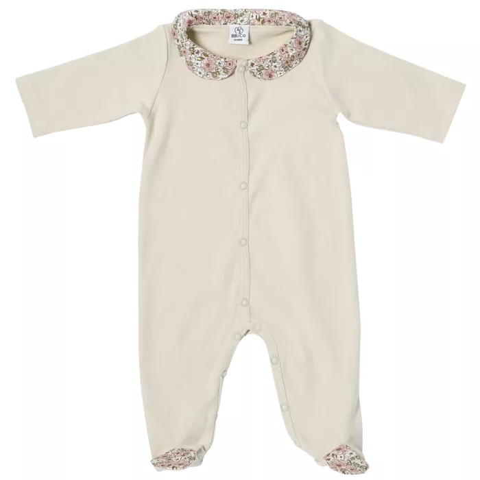 Dors-bien coton beige et col claudine liberty – Afternoon Tea (BB&CO)