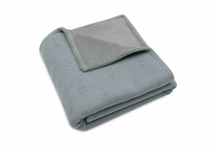 Couverture Berceau 75x100cm Cosy Knit - Sea Green/Velvet (Jollein)