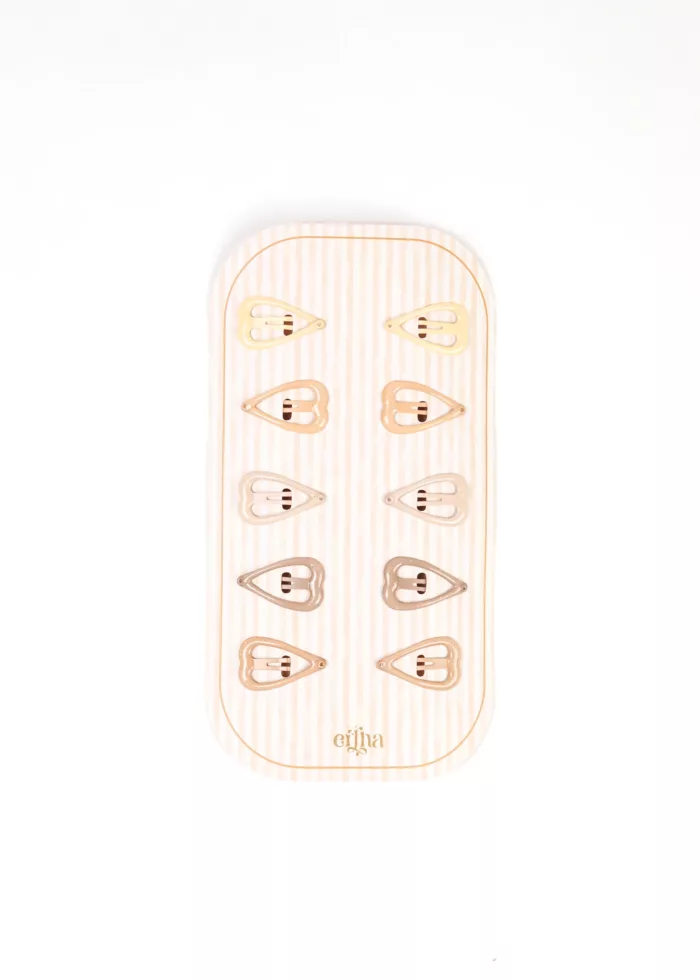 Barrettes à cheveux pailletées en forme de cœur - Multicolore (mrs ertha)