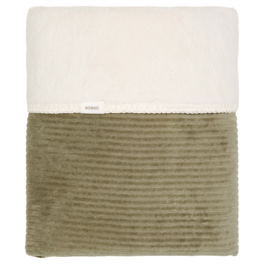 Couverture pour berceau teddy Vik moss 75-100CM (Koeka)