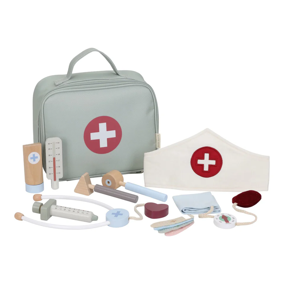Set de docteur en bois - Vert - Essentials (Little Dutch)