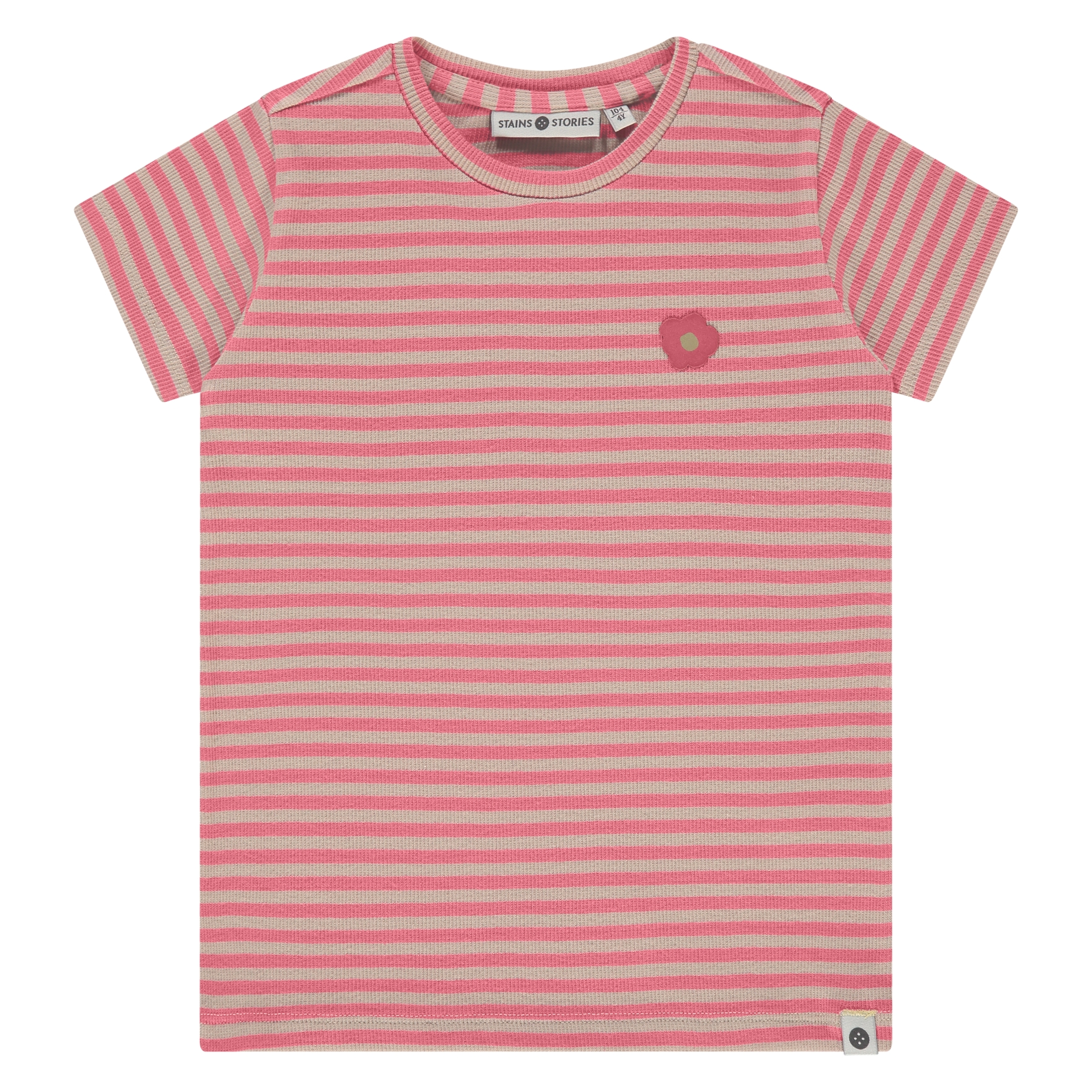 T-Shirt Manches Courtes Rayé Ruby Fille SS26 (Stains Stories)