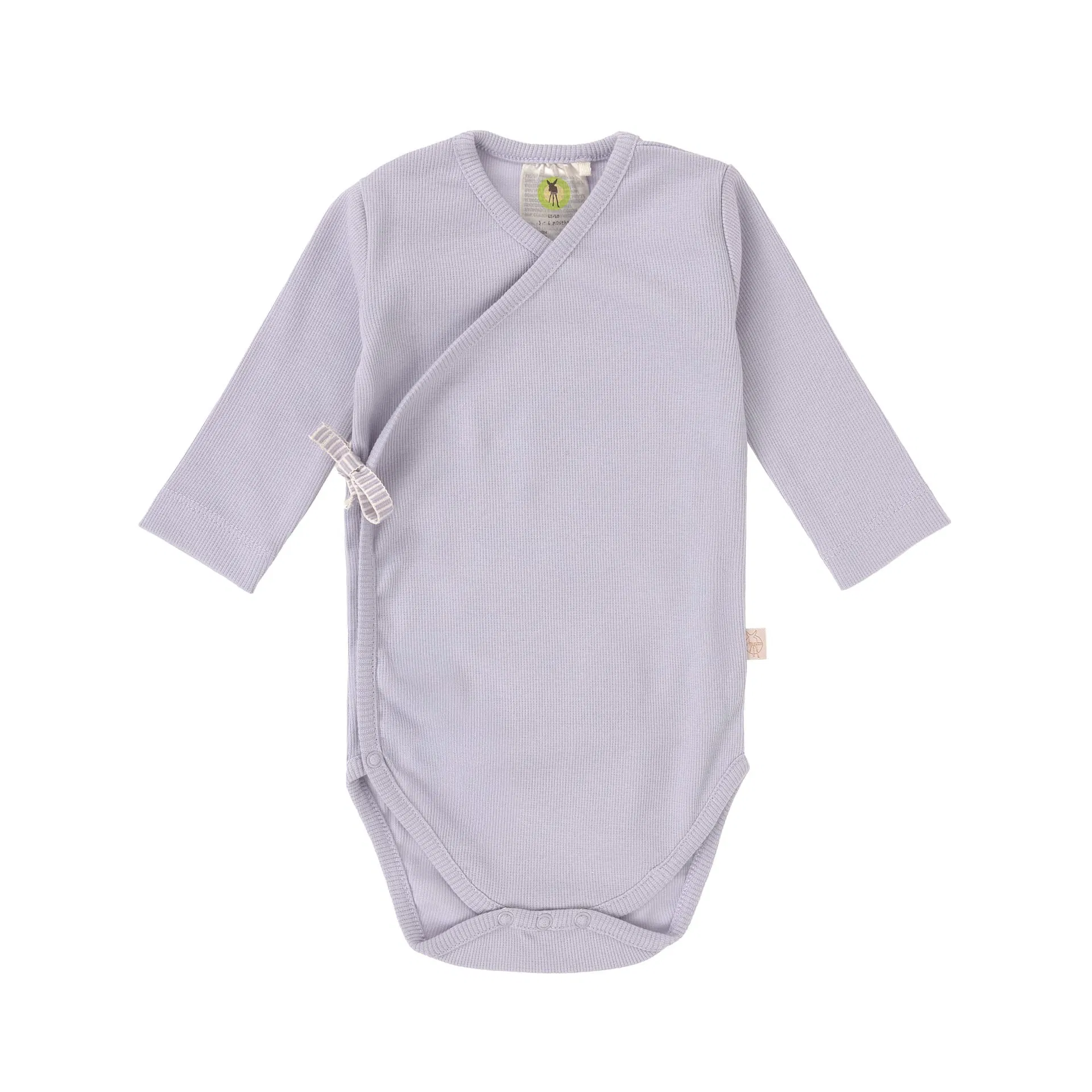 Body bébé à manches longues - Coton bio, lilas pâle (Lassig)