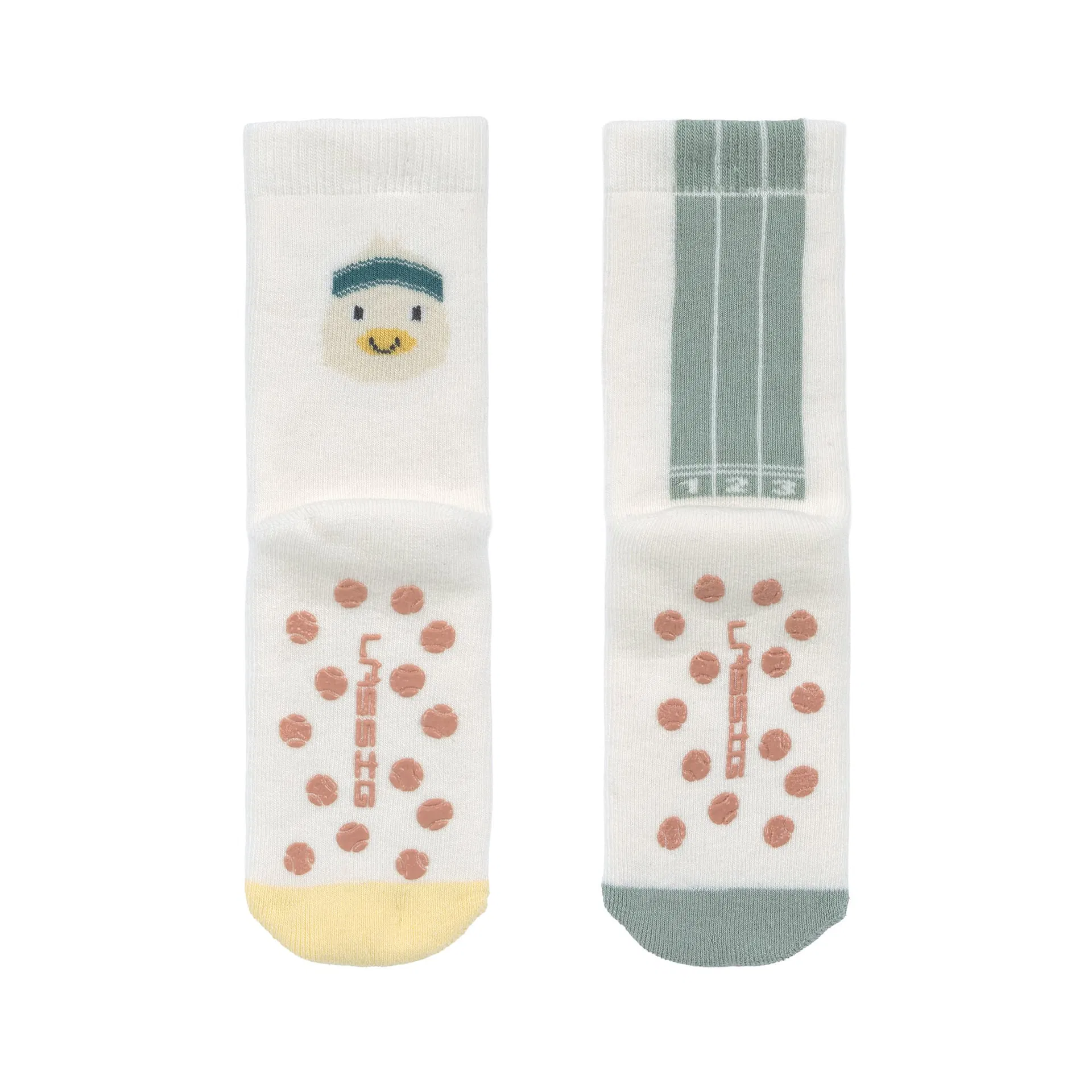 Chaussettes Antidérapantes (2 pcs) Enfants - Coton BIO, canard (Lassig)