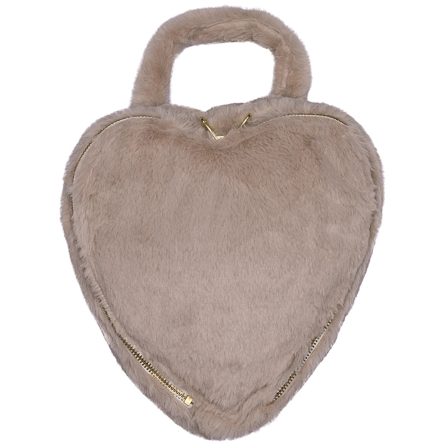 Vanity cœur fausse fourrure – angora galet (Bb & Co)