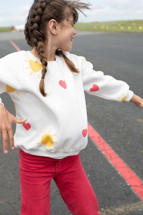 Sweat Enfant Coton - Sunny Heart (Ayuna) design