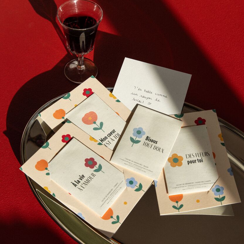 Bisous tout doux – Carte d’amour à semer (La Fabrique à sachets)