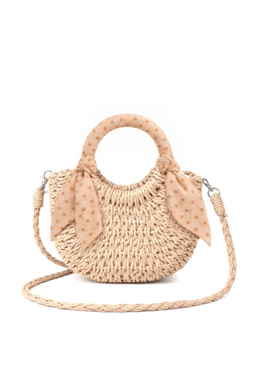 Mini Sac Paille - Blush Dots (Mrs Ertha)