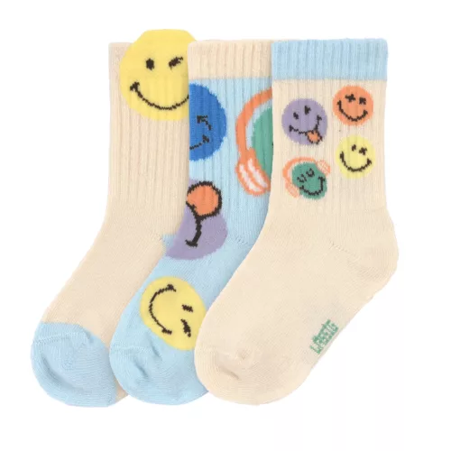 Chaussettes enfants (3 pcs) - SmileyWorld®, Bleu (Lassig)
