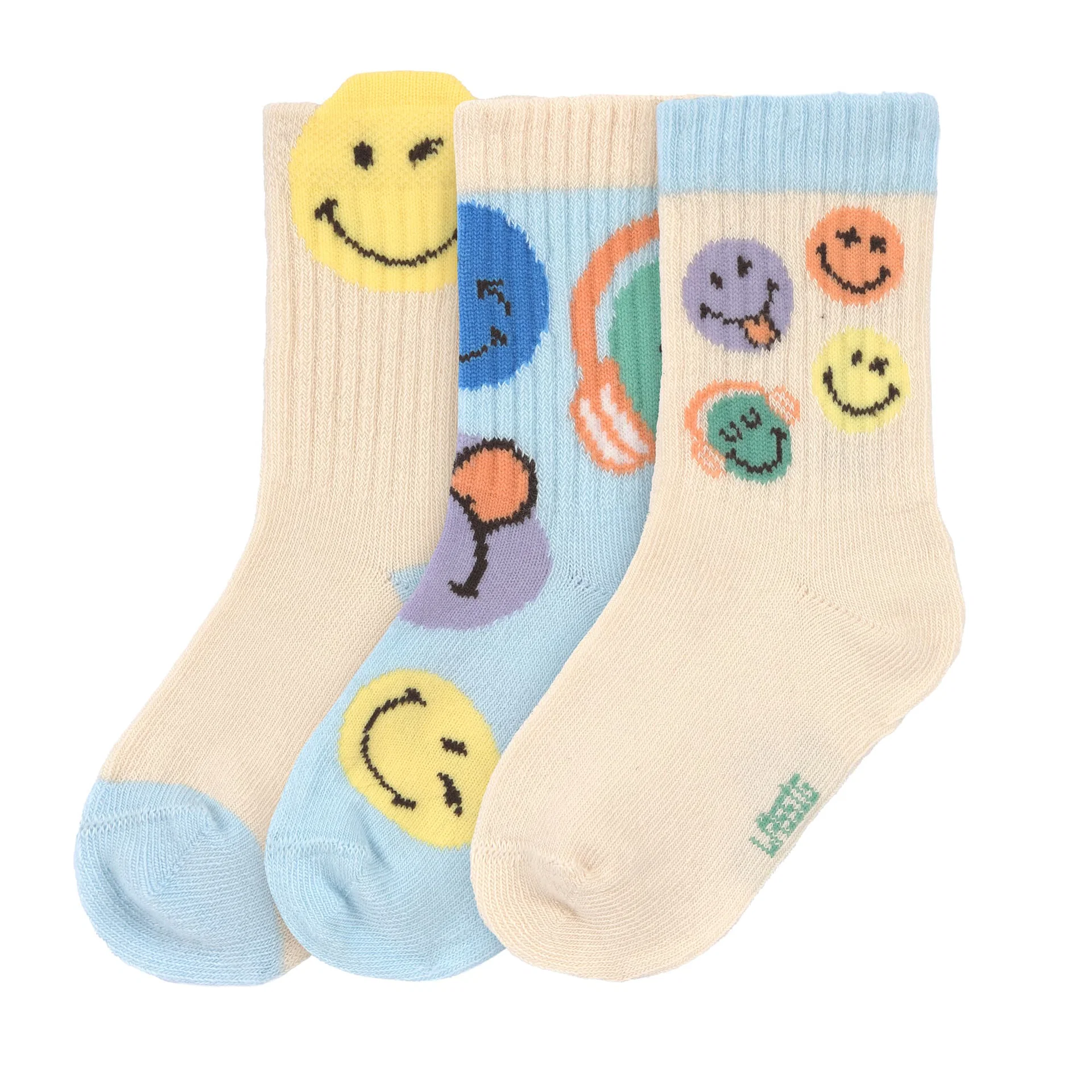 Chaussettes enfants (3 pcs) - SmileyWorld®, Bleu (Lassig)