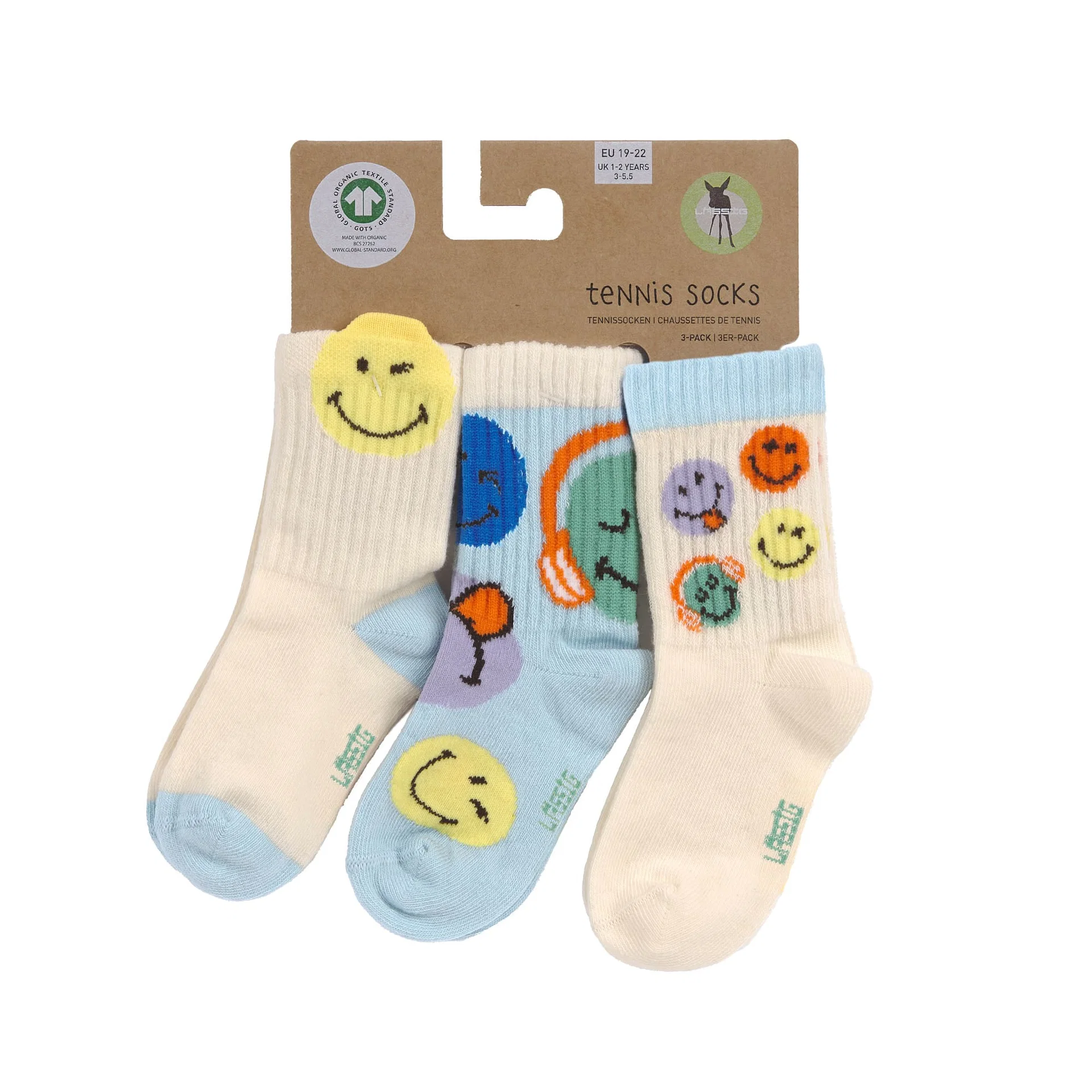 Chaussettes enfants (3 pcs) - SmileyWorld®, Bleu (Lassig) collection