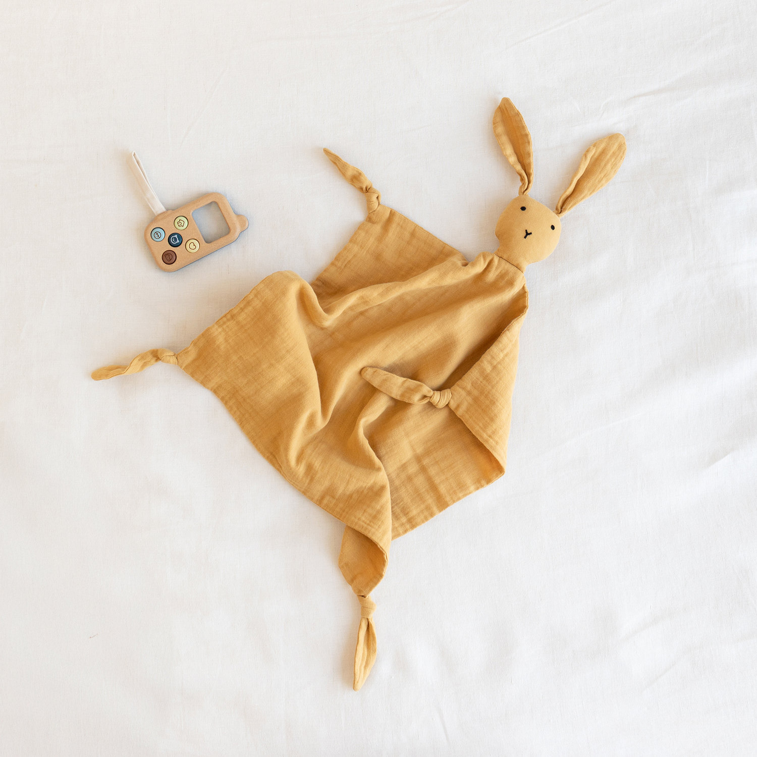 Bunny 40x40 Mousseline de coton Ocre (Bemini) – Image 2