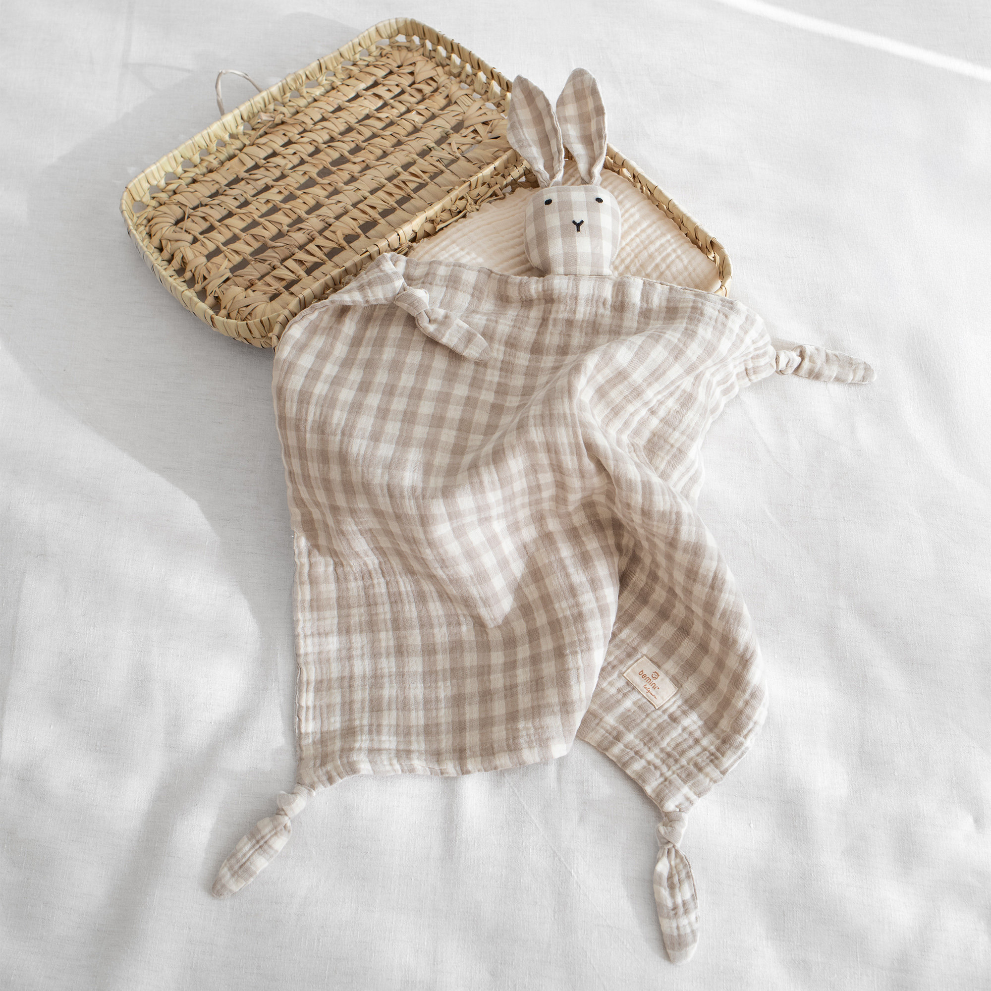 Bunny 40x40 Mousseline de coton Sesame (Bemini) – Image 2